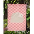 thumbnail image 3 of Carolines Treasures BB7959GF Fluffy Angora Rabbit Pink Check Garden Flag, 3 of 3