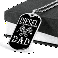 thumbnail image 3 of Diesel Dad Dog Tag Stainless Steel or 18k Gold 24" Chain, 3 of 8