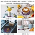 thumbnail image 5 of Purple Sunshine Sunflower Coasters Set of 6, Absorbent Coasters for Drinks, Pastoral Bees Farmhouse Floral Coaster for Desk Coffee Table Protection, Home Decor House Warming Gifts 4", 5 of 8