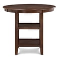 thumbnail image 4 of New Classic Furniture Amy 5-Piece Round Wood & Fabric Counter Set in Cherry, 4 of 11