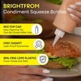 thumbnail image 2 of BRIGHTFROM Empty Squeeze Bottles 16 OZ, 2 PACK Squirt Containers with Red Top, BPA Free for Condiments, Syrup, Ketchup, Sauces, Dressing, Oil, Honey | Arts and Crafts - Leak Proof - Kitchen, 2 of 8