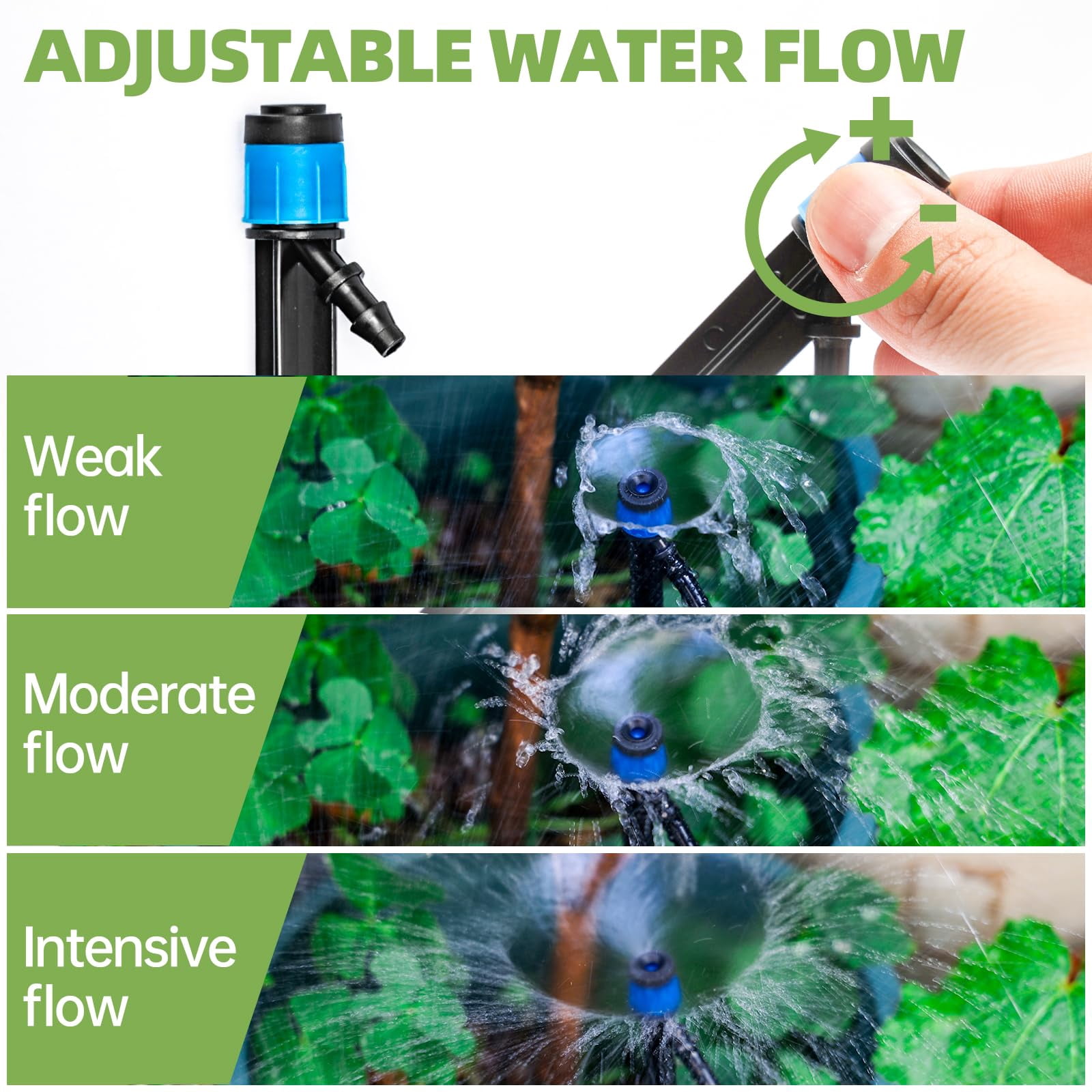 50/ 100/ 240FT Drip Irrigation System Kit Automatic Garden Watering System for Plant Greenhouse Yard Lawn
