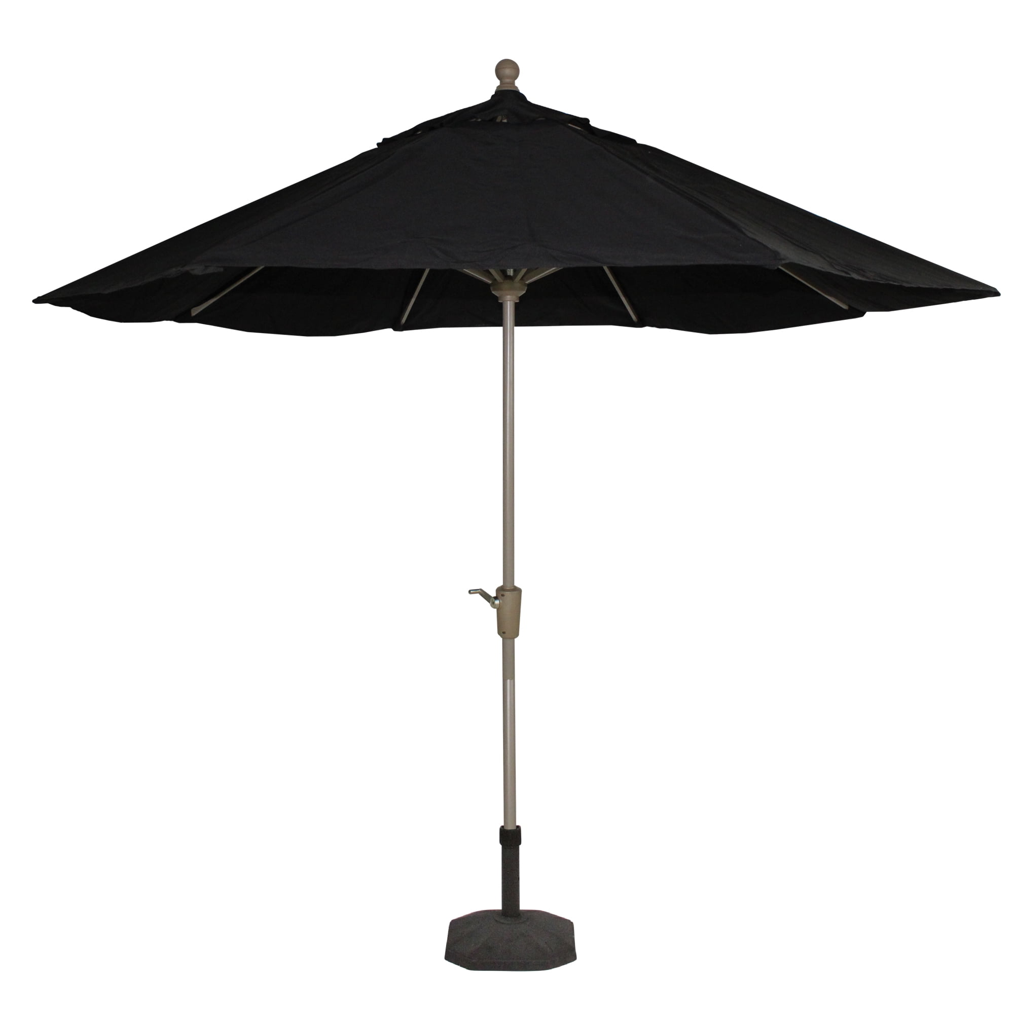 Treasure Garden 9 Octagon Solid Crank Tilt Patio Market Umbrella Gold Black Walmart Com Walmart Com