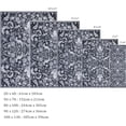 thumbnail image 2 of Traditional Area Rug 8'x10' Foldable Indoor Washable Rug Thin Retro Accent Floral Non-Slip Carpet Mat (Grey), 2 of 7