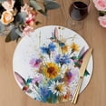 thumbnail image 3 of Hummingbird Round 15 Inch Placemats Set of 2, Spring Farmhouse Oil Painting Sunflowers HeatResistant Non Slip Place Mats for Dining Table, Wipeable Braided Kitchen Table Mats for Housewarming, 3 of 9