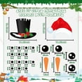 thumbnail image 3 of 22 Pieces Merry Christmas Decorations Garage Door Decor Snowman Magnets Stickers Refrigerator Decal Face Set Reflective Car Magnetic for Xmas Holiday Fridge, 3 of 5