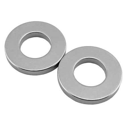 

Magnet Source .105 in. L X .74 in. W Silver Ring Magnet Rings 5 lb. pull 3 pc