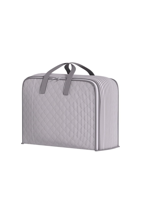 Oversized Thickened Storage Bag With Reinforced Handles, 25.59x11.81x19.68in Double Zipper Moving Packing Bag,Space Saving Quilt Organizer for Cloth,Ultra-Strong Storage Chest(A)