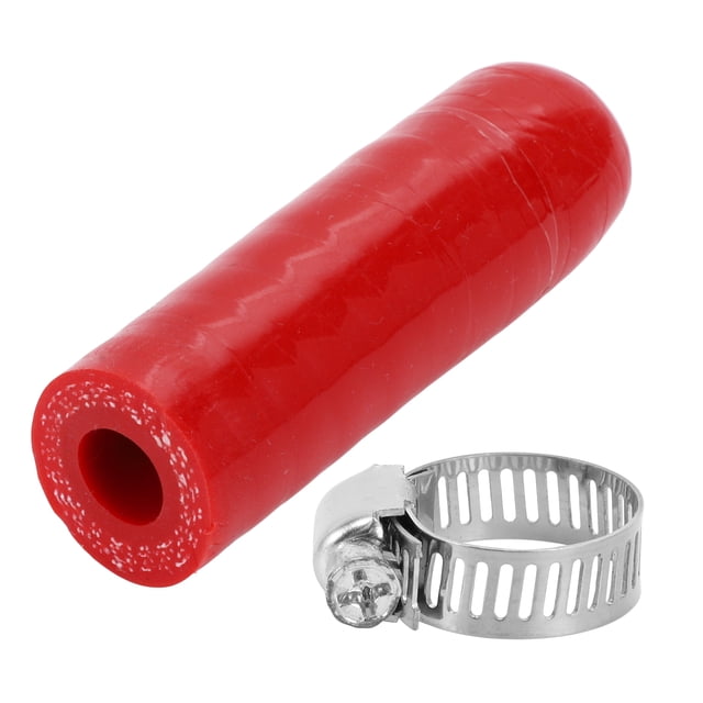 Tapón de extremo de manguera de silicona de poliéster de 4 capas de 7/16" 11mm ID para válvula de derivación de turbo de refrigerante vacío 5.4mm 60mm Rojo