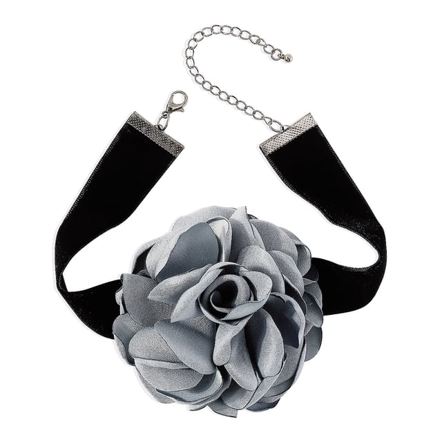 Pulsera de collar geométrica de moda elegante y romántica con flocado de rosas