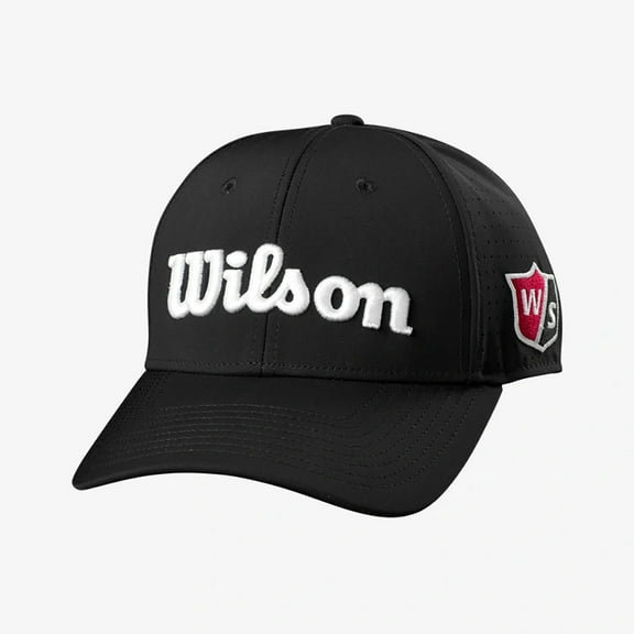 NEW Wilson Golf Performance Mesh Snapback Hat Cap - Black / White