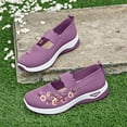 thumbnail image 6 of Willtoo Womens Orthopedic Shoes Slip on Walking Shoes Nurse Shoes Embroidered Arch Support Wide Width Work Sneakers Purple 6.5 Wide, 6 of 7