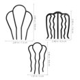 thumbnail image 2 of ADDHAT 6Ud Clips De Peine De Metal Negro Para Resistentes Para Estilos Recogidos Duraderos, 2 of 8