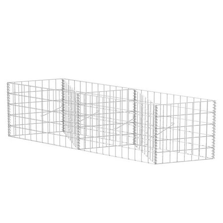 Natural Stone For Outdoor Patios Gabion Wall Outdoor Garden Lawn Yard Patio Stone Basket Galvanized Steel Gabion Planter Garden Decoration ()