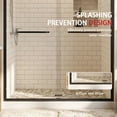 thumbnail image 6 of Spaco 60x76 Inch 5/16" Thick Bypass Shower Door with Matte Black Outer Frame, Tempered Glass/Steel/Aluminum, Adjustable Width, ZigZag Overlap Design, Leak-Proof Seal, Matte Black, 6 of 7