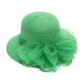 thumbnail image 2 of Bunenne Sun Hats for Women Beach Hats for Women Derby Hats Bridal Party Wedding Hat Dress British Tea Cap Fascinator Caps Fedora Hats for Women Kentucky Derby Hats for Women Green One Size, 2 of 2