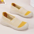 thumbnail image 6 of HTHLVMD Comfortable Walking Sneakers for Women, Women's Lightweight Slip-On Shoes, Women's Casual Slip-On Loafers Comfortable Round Toe Flat Shoes for Daily Wear and Travel, Yellow 8, 6 of 6