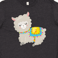 thumbnail image 4 of Inktastic Cute Llama with Colorful Blanket Youth T-Shirt, 4 of 5