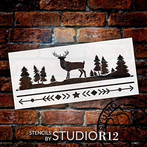 bohemian deer stencil by studior12 diy boho antler