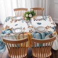 thumbnail image 3 of Orange Blue Fall Table Cloth Waterproof Tablecloths, Thanksgiving Botanical Pumpkins Tablecloth Dining Table Cover for Kitchen Party Tabletop Outdoor, Rectangle Tablecloth 60x84 Inch, 3 of 9