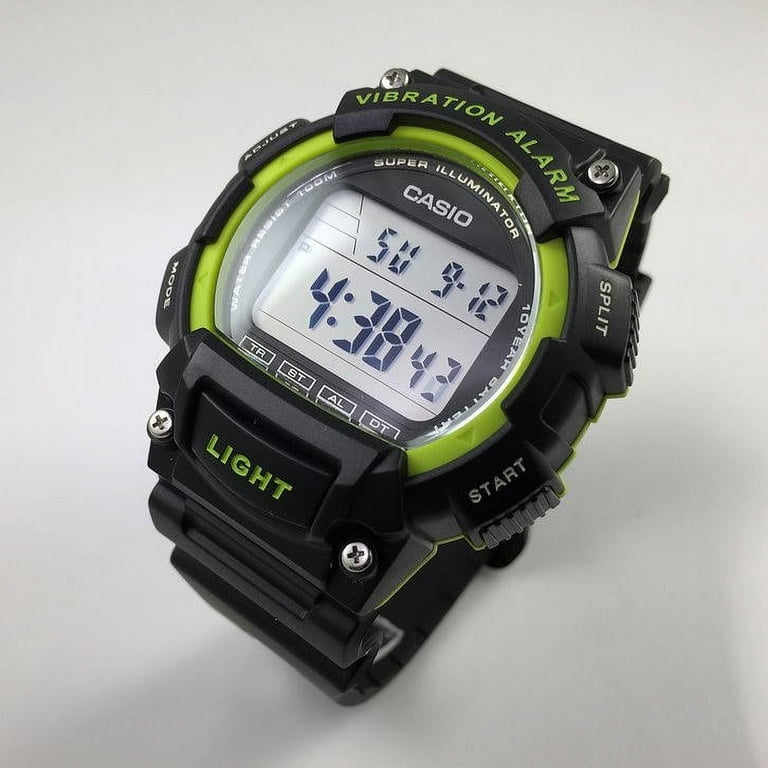 Casio Men's Sport Digital Watch with Vibration, Black W736H-1AV 