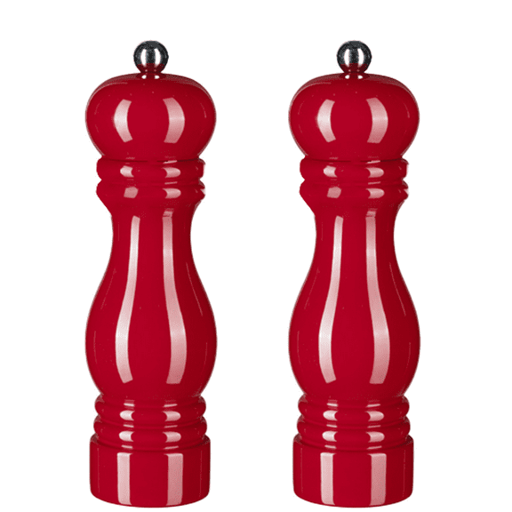 Manual Refillable Solid oak Wood Salt Shaker and Pepper Grinder Spice Mill Set Ceramic Rotor Steel Core with Strong Adjustable Coarseness (Set of 2, oak )