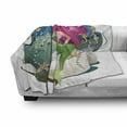 thumbnail image 2 of Underwater Soft Flannel Fleece Throw Blanket, Illustration of a Mermaid and Her Underwater World Colorful Landscape Print, Cozy Plush for Indoor and Outdoor Use, 50" x 70", Multicolor, by Ambesonne, 2 of 5