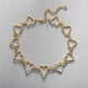 thumbnail image 1 of Collar para mujer, joyería para mujer, joyería para mujer, gargantilla de corazón hueco, regalo llamativo para novia, lindo collar bicolor, joyería, collar para mujer, 1 of 5