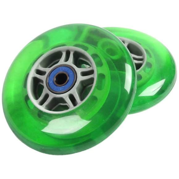 Replacement Scooter Wheels with Abec 7 Bearings 100mm Green Wheel 2-Pack for Razor