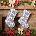 thumbnail image 6 of KLL Violets Flowers for 18" Christmas Stocking Snowman Xmas Stocking Holiday Christmas Decoration Gifts for Family Kids, 6 of 8