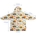 thumbnail image 7 of Cartoon Construction Vehicles Traffic Cones Blanket Hoodies for Kids 6-13YR Oversize Wearable Blanket Hoodies for Boys Girls Teens, 7 of 7