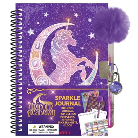 Unicorn Academy Super Scrap Journal Set – DIY Scrapbook Kit with Stickers, Pens & More | Magical Journal Kit for Girls Ages 6 