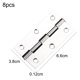 thumbnail image 2 of Whataatahia 8 Piezas Pequeñas Bisagras Plegables de Metal Engrosamiento para Puerta de Armario, Plata, 2 of 5