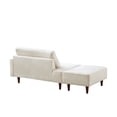thumbnail image 6 of Aukfa 2 in 1 Chaise Lounge Chair with Ottoman & 2 Throw Pillows,Oversized Boucle Lounge Reading Chair for Living Room/Bedroom,White, 6 of 7