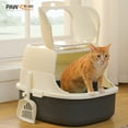 thumbnail image 5 of PAWZ Road 2-Doors Enclosed Cat Litter Box Large with Easy-Lift lid for Indoor Cats Easy to Clean, Gray, 5 of 21