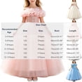 thumbnail image 3 of Girls off-Shoulder Tulle Ball Gown with Ruffles & Sequins, formal Princess Dress for 3-13 Years Old, Ideal for Birthdays & Flower Girl Events White 12 Years, 3 of 8