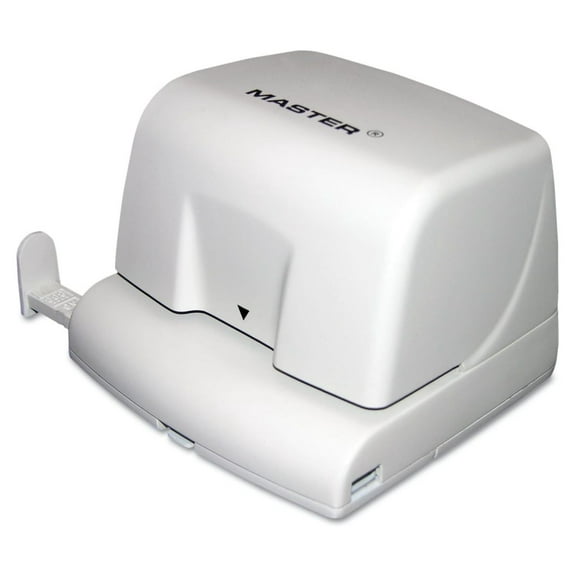 Yale EP210 Electric Hole Punch; Punches Up To 12 Sheets of 20 Pound Paper; Punches Standard 2-hole Pattern with 2 3/4 Centers; 1/4 Hole Diameter White Small (1-24)