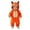 75Orange155, variant on MEZZALL Child Cozy Flannel Romper Jumpsuit For Boys Winter Animal Home One-Pieces Sleepwear Toddler Casual Home Cozy Bodysuit