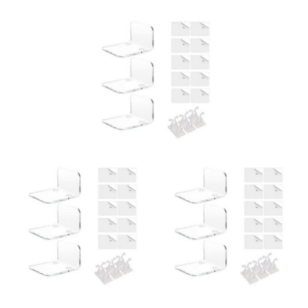 Kenally 3 unids/set de almacenamiento más ordenado con estante de pared fácil instalación y duradero multifuncional transparente Type1 NO1