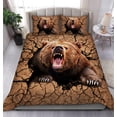thumbnail image 1 of Juego de cama estampado Bear Crack Art All Over, 1 of 3