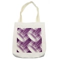 thumbnail image 1 of Abstract Tote Bag, Trippy Digital Shapes Curved Lines Pattern Modern Illustration, Cloth Linen Reusable Bag for Shopping Books Beach and More, 16.5" X 14", Cream, by Ambesonne, 1 of 1