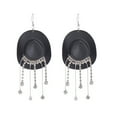 thumbnail image 1 of Jewelry Sparkling Tassel Cowboy Hat Earrings Western Cowboy Multi Color Earrings, 1 of 8