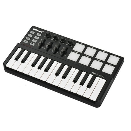 Worlde Panda mini Portable Mini 25-Key USB Keyboard and Drum Pad MIDI Controller