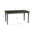 thumbnail image 5 of Powell Willow Dining Table, Distressed Brown and Teal Blue, 5 of 10