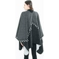 thumbnail image 5 of PIKADINGNIS Women Shawl Wraps Poncho Fleece Sweater Cape Open Front Coat Office Warm Blanket Scarf, 5 of 6