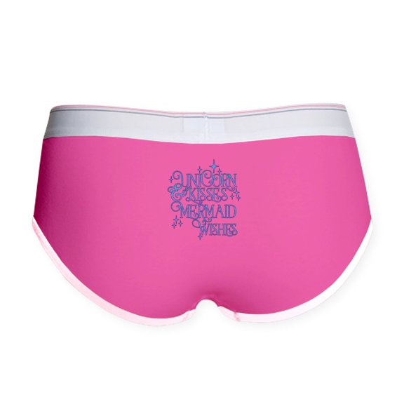 CafePress - UNICORN KISSES And MERMAID WISHES Women's Boy Brie - Women's Novelty Briefs, Size S-XL