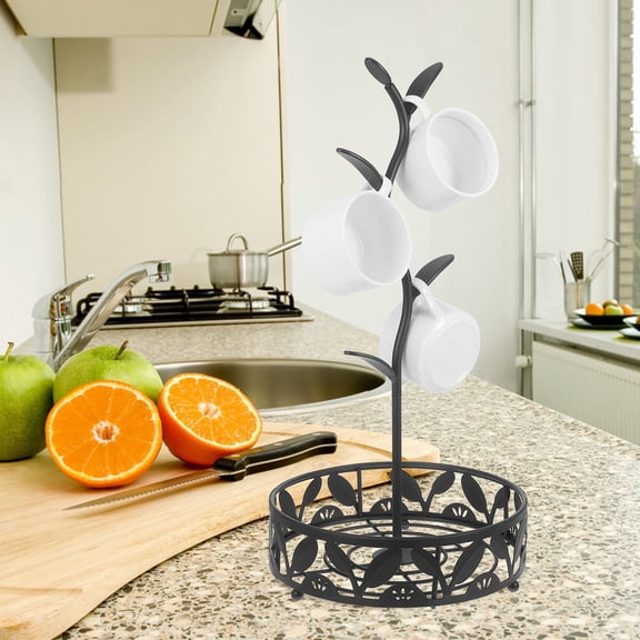 Masteelf Multifunctional Cup Holder Tray Coffee Mug Organizer Travel Black