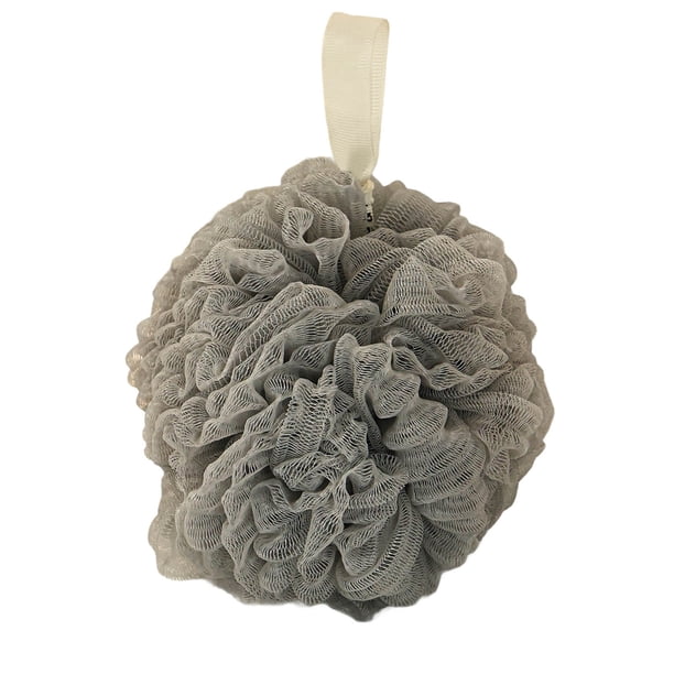 Esponja de baño con forma de flor: suave, no se dispersa, exfolia con suavidad, accesorio de baño de lujo con abundante espuma y asa para colgar, esponja de ducha agradable para la piel para el baño