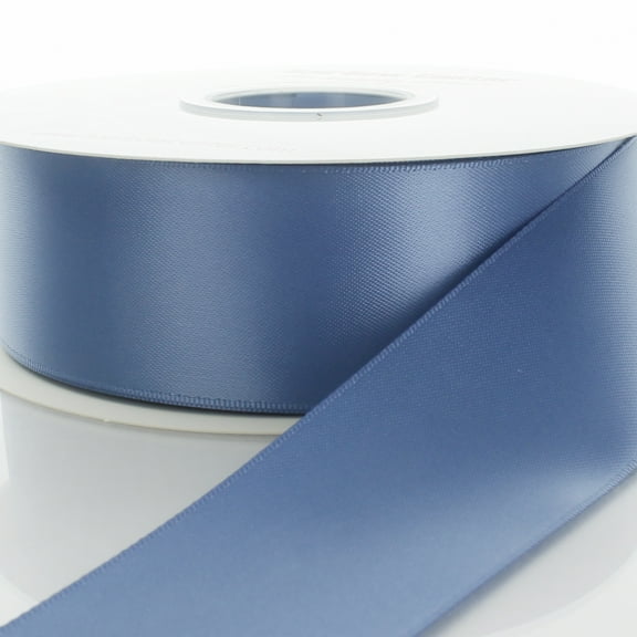1.5" Double Faced Satin Ribbon 363 Antique Blue 100 Yard