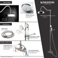 thumbnail image 4 of Kingston Brass CCK6177 Vintage Tub Wall Mount Rain Drop Shower System with Hand Shower in Brushed Brass, 4 of 5